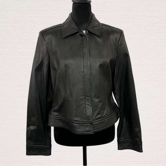 Women’s Medium Valerie Stevens Black Leather Jacket - Picture 2 of 8